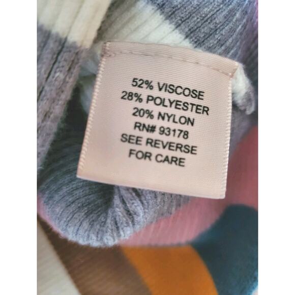 Philosophy Sweater Verticle Stripe Multicolor Knit Long Sleeve Pullover Womens M - Picture 7 of 8